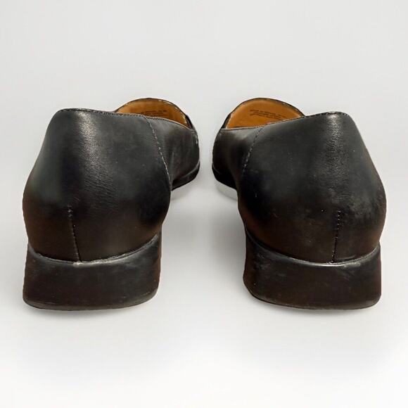 Trotters Black Leather Loafers Women’s Size 10M Chain Accent Made in Brazil - Picture 6 of 12